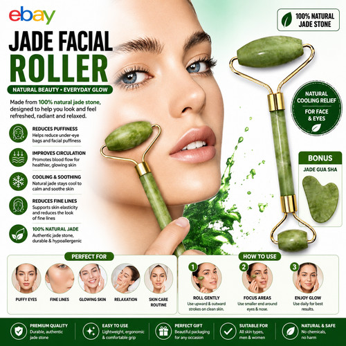 Jade roller face massage - roller,