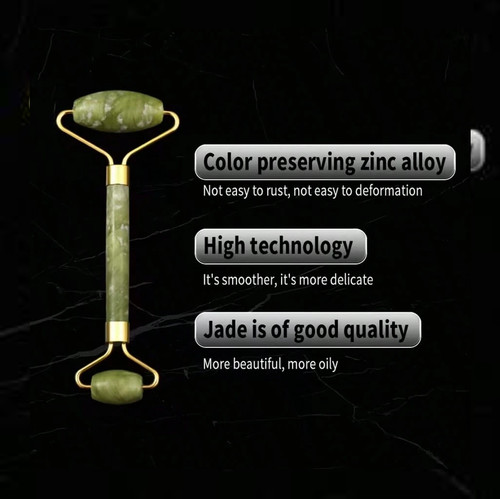 Jade face massage roller - jade,
