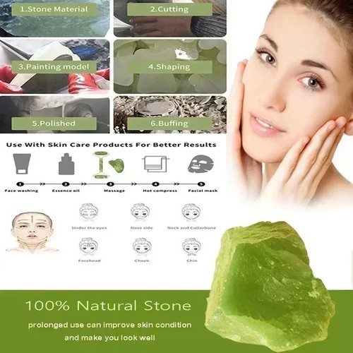 Natural jade roller massager - natural,