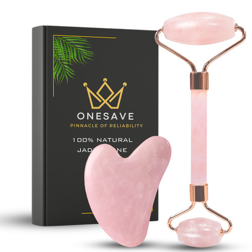 Natural rose quartz jade face - natural,