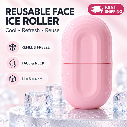Ice face roller - face, reusable