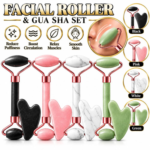 2pcs facial roller gua sha - facial,