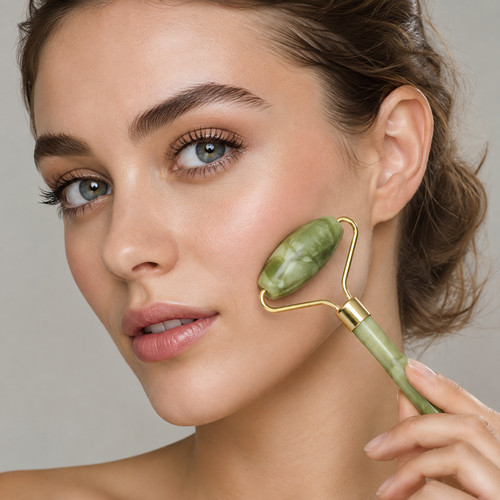 Jade facial roller gua sha - jade, &