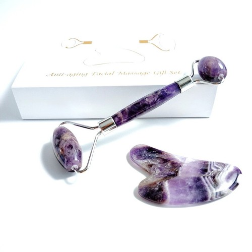 Natural amethyst face roller - face, &