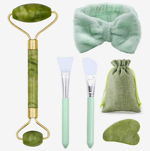 Green stone face neck - stone,