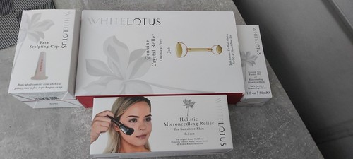 White lotus crystal roller - white, ,4