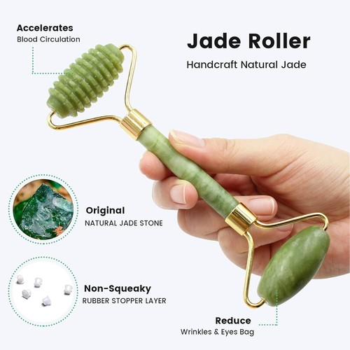Facial massage kit jade roller - massage,