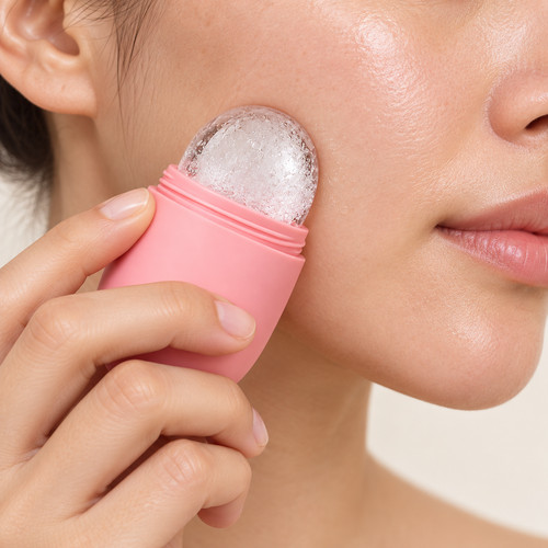 Reusable face ice roller - face,