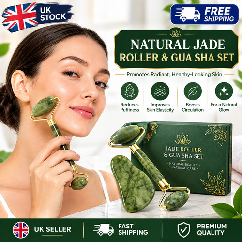 Natural jade roller gua - jade, &