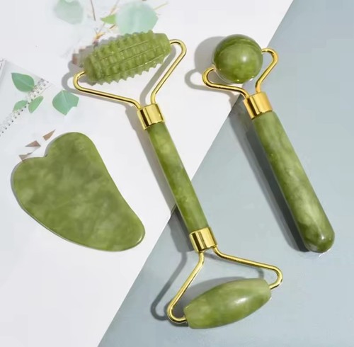 Natural jade roller face gua - roller,