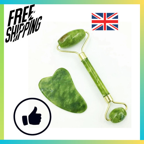 Jade roller guasha face - roller,