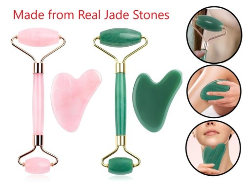 Real jade stone gua - real, roller