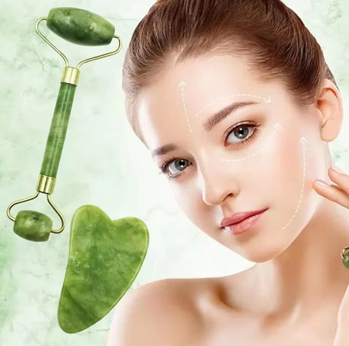 Jade face massage - face, roller