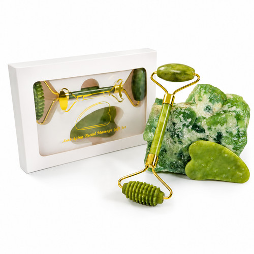 Gua sha and face jade - face, roller