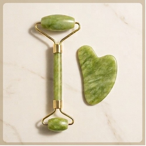 Natural jade roller face - jade,