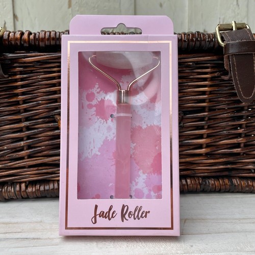 Pink rose jade face roller - face,