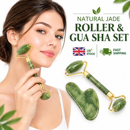 Natural jade roller gua - natural,